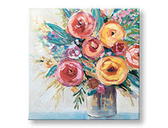 Ζωγραφισμένη εικόνα τοίχου FLOWERS 1 μέρος CWFFL038 - 80x80 cm