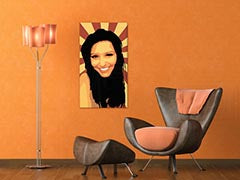 Χειροποίητος πίνακας ζωγραφικής POP Art Το κορίτσι 1 κομμάτι 90x50cm zuz | διαφορετικά μεγέθη