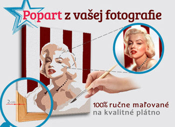 Ζωγραφισμένη εικόνα POP Art από φωτογραφία - ŠTVOREC FOTO-POPS | διαφορετικά μεγέθη