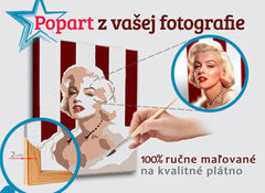 Ζωγραφισμένη εικόνα POP Art από φωτογραφία - ŠTVOREC FOTO-POPS | διαφορετικά μεγέθη