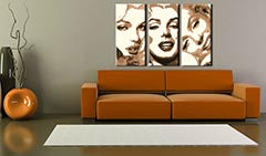 Χειροποίητη ζωγραφική POP Art Marilyn MONROE 3 κομμάτι mon1 | διαφορετικά μεγέθη
