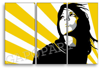 Χειροποίητη ζωγραφική POP Art Woman in SUN 3 μέρη ws | διαφορετικά μεγέθη