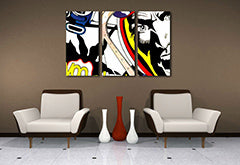 Χειροποίητη ζωγραφική POP Art LICHTENSTEIN 3 piece li | διαφορετικά μεγέθη