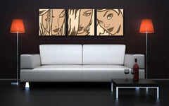 Χειροποίητος πίνακας ζωγραφικής POP Art LICHTENSTEIN 3 κομμάτι li2 | διαφορετικά μεγέθη