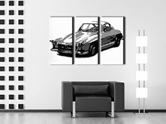 Χειροποίητος πίνακας ζωγραφικής POP Art MERCEDES SL300 3 piece mer | διαφορετικά μεγέθη