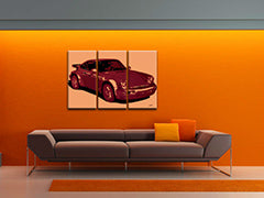 Χειροποίητη ζωγραφική POP Art PORSCHE 911 3 piece por | διαφορετικά μεγέθη