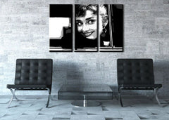 Χειροποίητος πίνακας ζωγραφικής POP Art Audrey HEPBHURN 3 piece ah1 | διαφορετικά μεγέθη