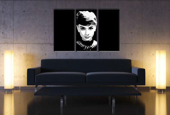 Χειροποίητος πίνακας POP Art της Audrey HEPBURN | διάφορα μεγέθη