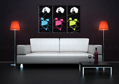 Χειροποίητη ζωγραφική POP Art Τρεις σέξι γυναίκα 3 κομμάτι 3s | διαφορετικά μεγέθη