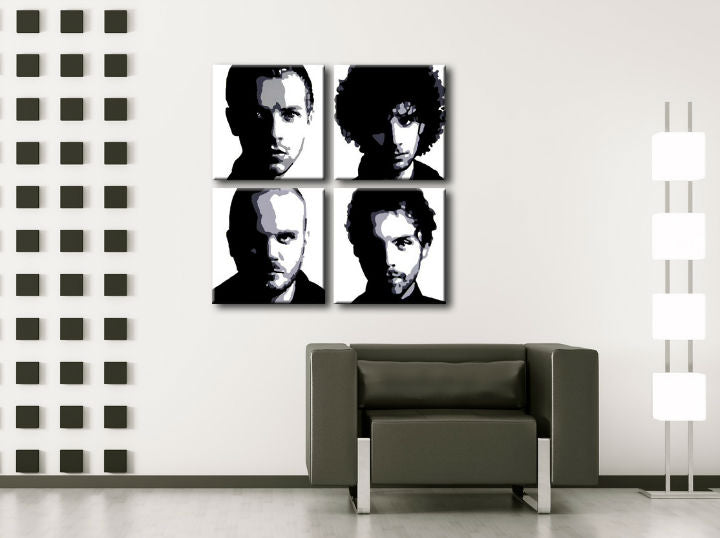 Χειροποίητος πίνακας POP Art Coldplay | διάφορα μεγέθη