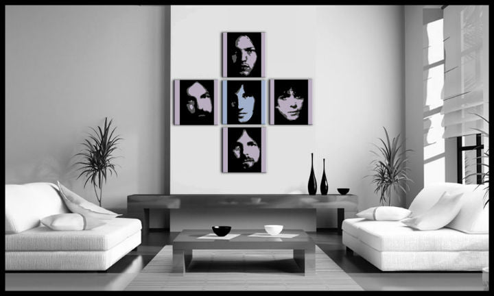 Χειροποίητος πίνακας POP Art Pink Floyd, σετ 4 τεμαχίων | διάφορα μεγέθη