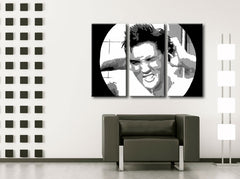 Χειροποίητος πίνακας ζωγραφικής POP Art ELVIS 3 τεμαχίων el2