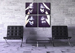 Χειροποίητη ζωγραφική POP Art METALLICA 4 τεμαχίων μεταλλική