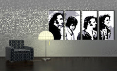 Χειροποίητος πίνακας ζωγραφικής POP Art Beatles 4 τεμαχίων bea5