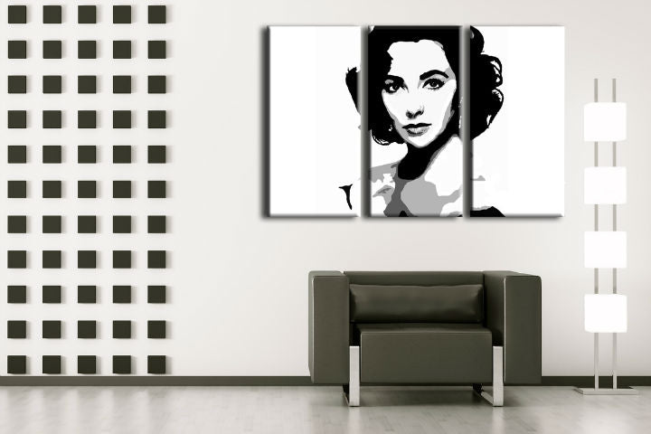 Χειροποίητος πίνακας POP Art Elizabeth Taylor | διάφορα μεγέθη