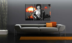 Χειροποίητος πίνακας ζωγραφικής POP Art Rambo 3 piece ram - εικόνα 2
