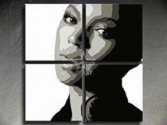 Χειροποίητος πίνακας ζωγραφικής POP Art BEYONCÉ 4 piece bey | διαφορετικά μεγέθη