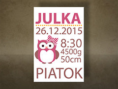 Το κοριτσάκι μας Wall art με κείμενο TEX013O1