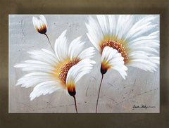 Βαμμένη ζωγραφική τοίχου FLOWERS NU0023E1 | διάφορα μεγέθη