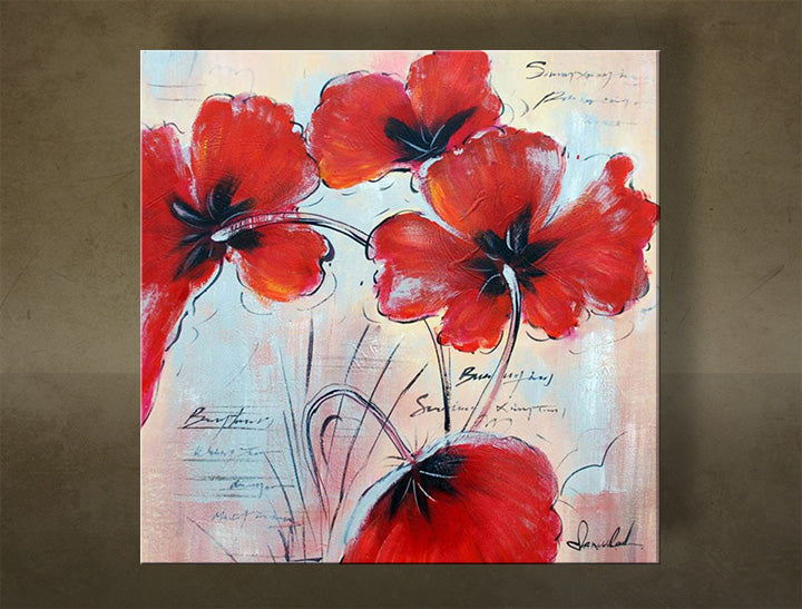 Βαμμένη ζωγραφική τοίχου FLOWERS NU0014E1 | διάφορα μεγέθη