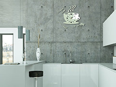 Ρολοι τοιχου COFFE TIME 3D WHITE NH045-white