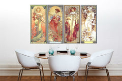 Πίνακας σε καμβά FOUR SEASONS 120x70 εκ. – Alfons Mucha | διάφορα μεγέθη