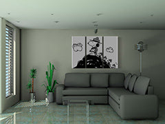 Χειροποίητος πίνακας ζωγραφικής POP Art SNOOPY 3 τεμαχίων snoopy2 | διαφορετικά μεγέθη