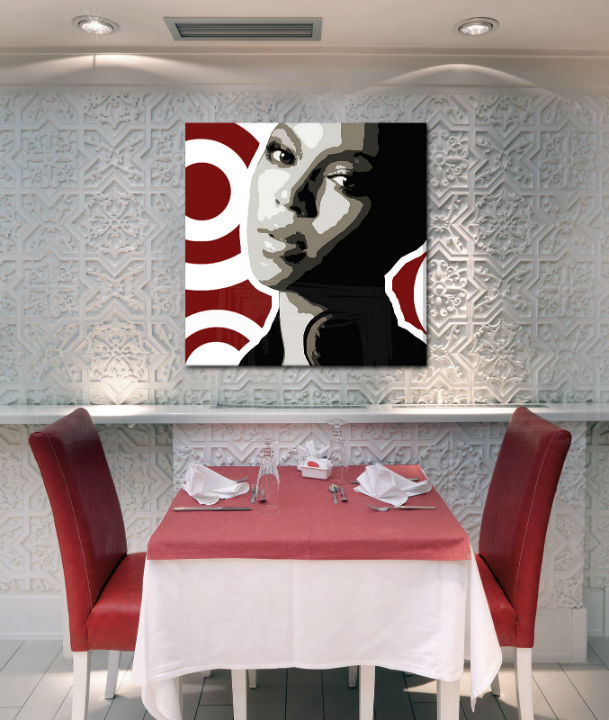 Χειροποίητος πίνακας ζωγραφικής POP Art BEYONCÉ 1 τεμάχιο bey3