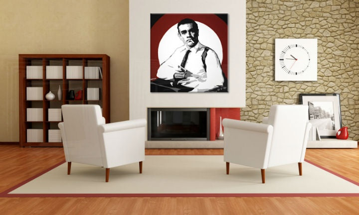 Χειροποίητος πίνακας ζωγραφικής POP Art James Bond 1 μέρος bond4