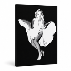 Χειροποίητος πίνακας ζωγραφικής POP Art Marilyn Monroe 1 κομμάτι mon6 – Τρισδιάστατη απεικόνιση του χειροποίητα ζωγραφισμένου καμβά σε λευκό φόντο. Κυρίαρχα χρώματα: μαύρο, λευκό, γκρι.