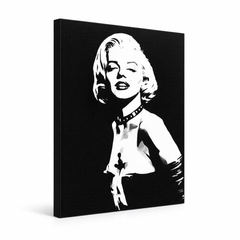 Χειροποίητος πίνακας ζωγραφικής POP Art Marilyn MONROE 1 τεμάχιο mon5 – Τρισδιάστατη απεικόνιση του χειροποίητα ζωγραφισμένου καμβά σε λευκό φόντο. Κυρίαρχα χρώματα: μαύρο, λευκό, γκρι.