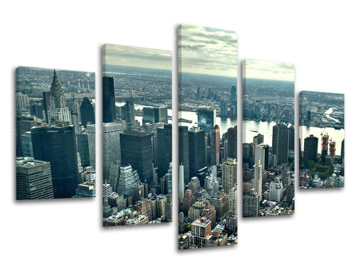 Ζωγραφική τοίχου 5 τμημάτων ΠΟΛΗ / NEW YORK