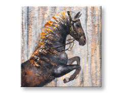 Χειροποίητος πίνακας τοίχου ΑΛΟΓΟ 80x80 εκ. – Τρισδιάστατη προοπτική καμβά σε ξύλινο πλαίσιο | 100% πρωτότυπο | ακρυλικό σε καμβά ARTMIE | Papilora.sk